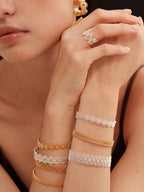 Lace-Carved Bangle | 18K Gold & Silver - PAINEVIDA