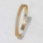 Lace-Carved Bangle | 18K Gold & Silver - PAINEVIDA
