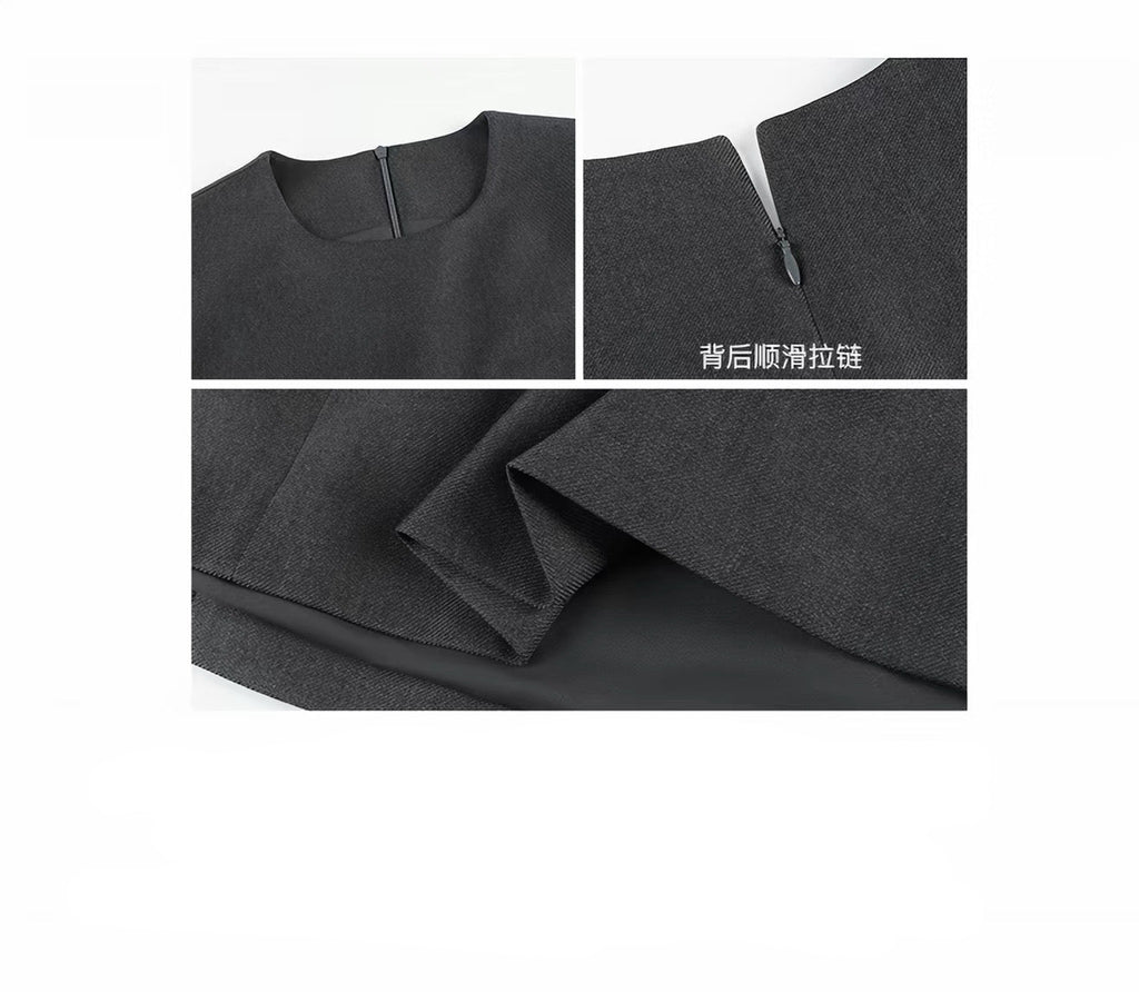 Sleeveless Fitted Waist Vest Dress