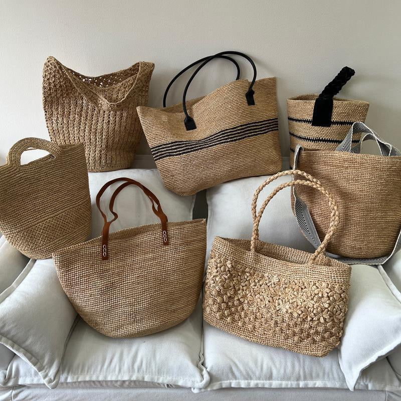 Raffia Straw Bags For Beach Vacations