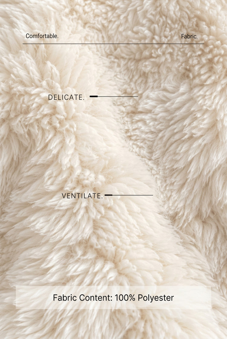 Supplier fabric detail specifying 100 percent polyester