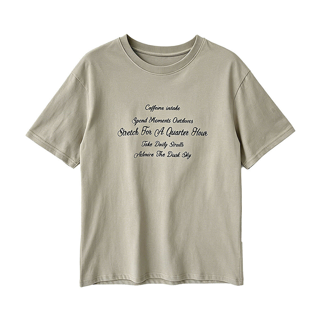 Minimalist Letter Print T-shirt for Women