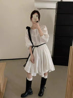 Resort Style Spliced Lace Jacquard Irregular Dress