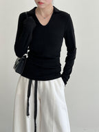 Simple Fit V-neck Basic Shirt