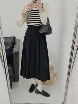 Vintage Pleated Skirt A-Line Skirt