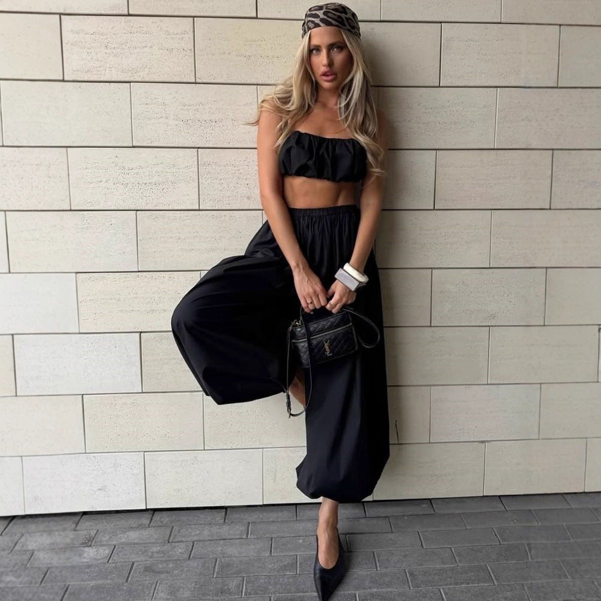 Loose-fitting Pure cotton Lantern Pants