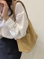 Hand-held Straw Single Shoulder Bag by painevida
