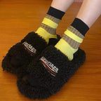 Fold Striped Lantern Cotton Socks by painevida