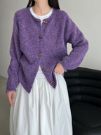 Horn Button Knitted cardigan