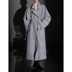 Old British Double-breasted Mid-length Trench Coat