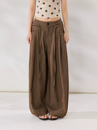 Effortless Draped Wide-Leg Trousers - PAINEVIDA