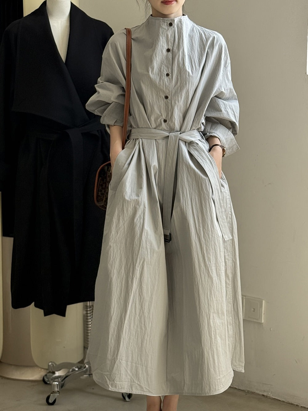 French Vintage Cotton Shirt Dress