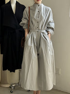 French Vintage Cotton Shirt Dress