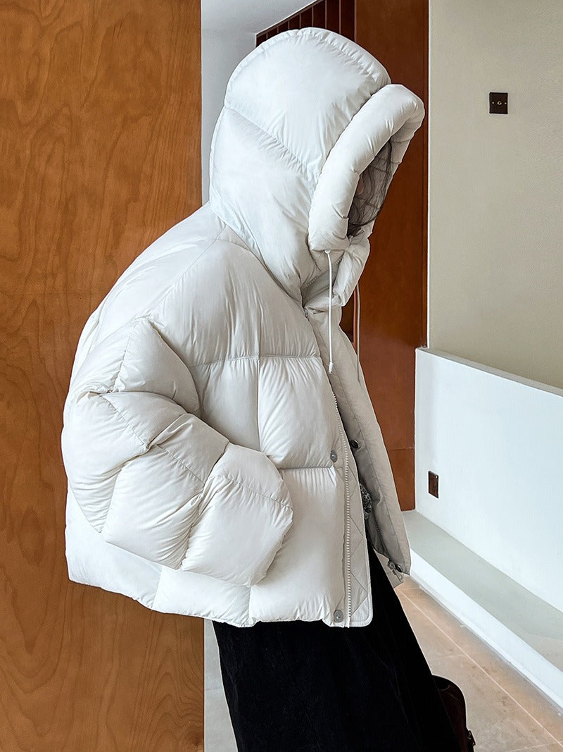 Ultra-fluffy Hooded Puffer down Jacket