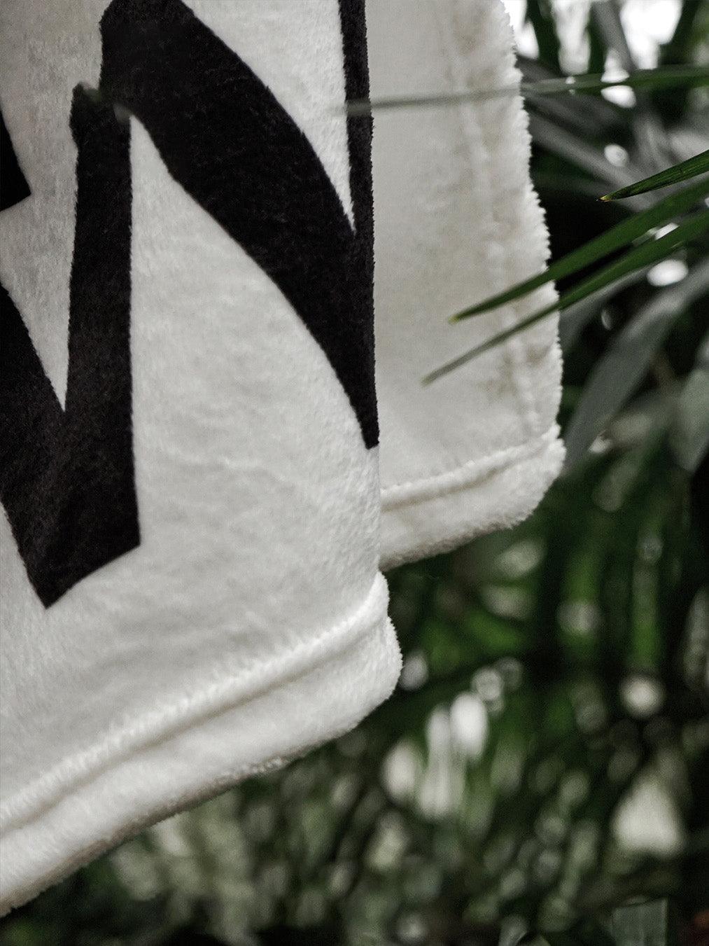 Black and White Letters Casual Coral Flannel Blanket