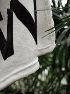 Black and White Letters Casual Coral Flannel Blanket