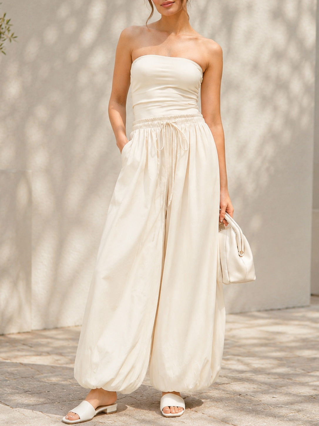 Loose-fitting Pure cotton Lantern Pants