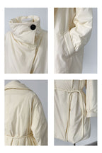 White Duck Down Stand Collar Warm Long Jacket