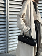 Knee-length Drawstring Linen Windbreaker