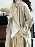 British Minimalist Knee-length Trench Coat
