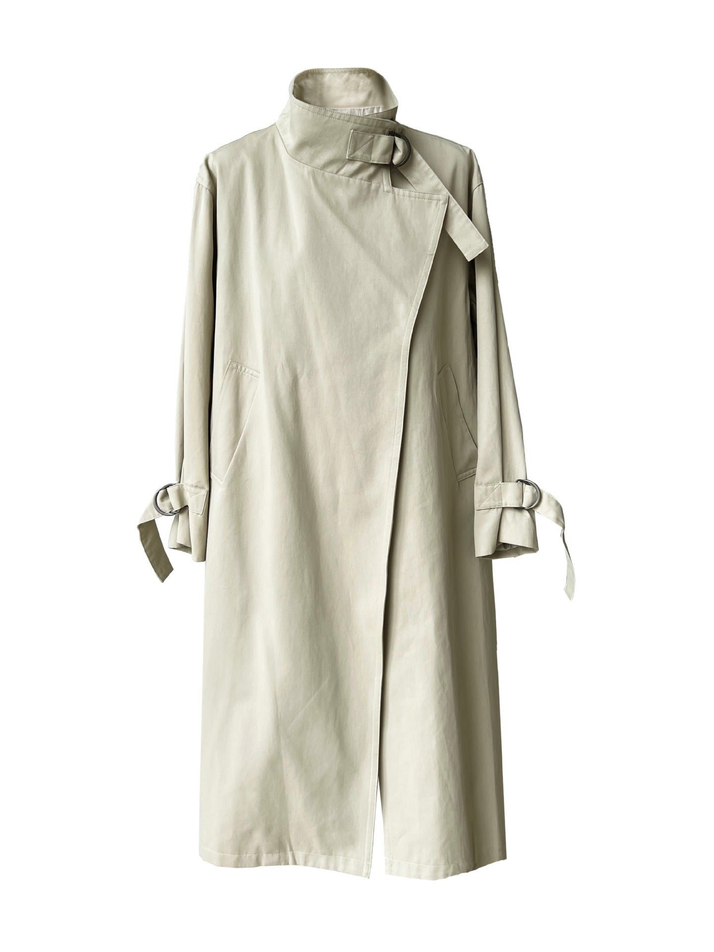 British Minimalist Knee-length Trench Coat