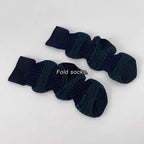 Fold Striped Lantern Cotton Socks by painevida