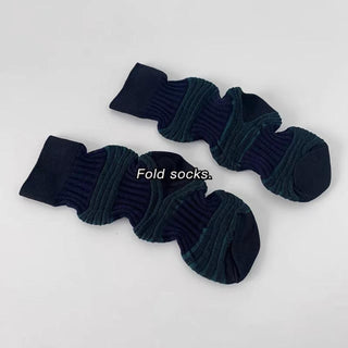 Fold Striped Lantern Cotton Socks