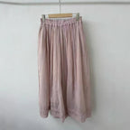 Double-layered Ramie Embroidered Straight-leg Cropped Trousers