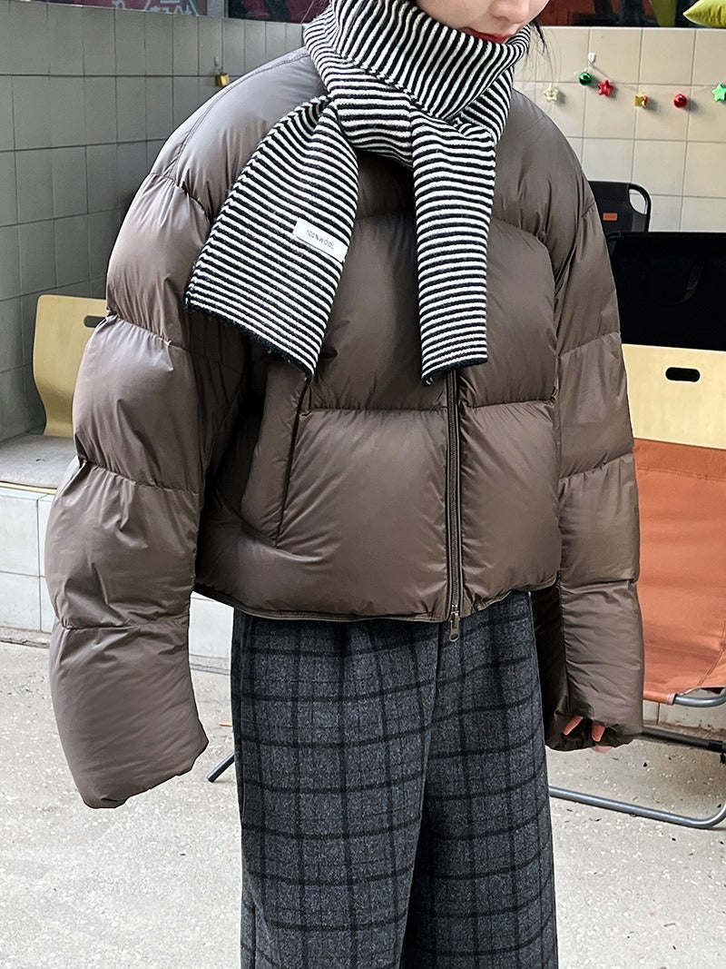 Fluffy White duck Down Puffer Jacket