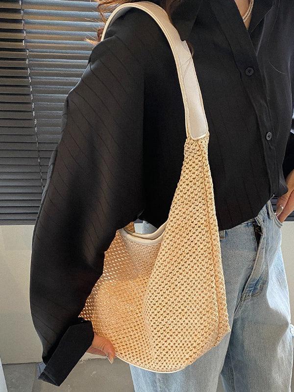 Hand-held Straw Single Shoulder Bag by painevida