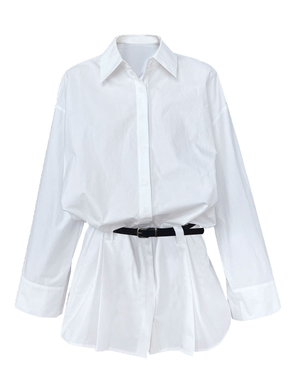 Polo Collar Slim Shirt Dress