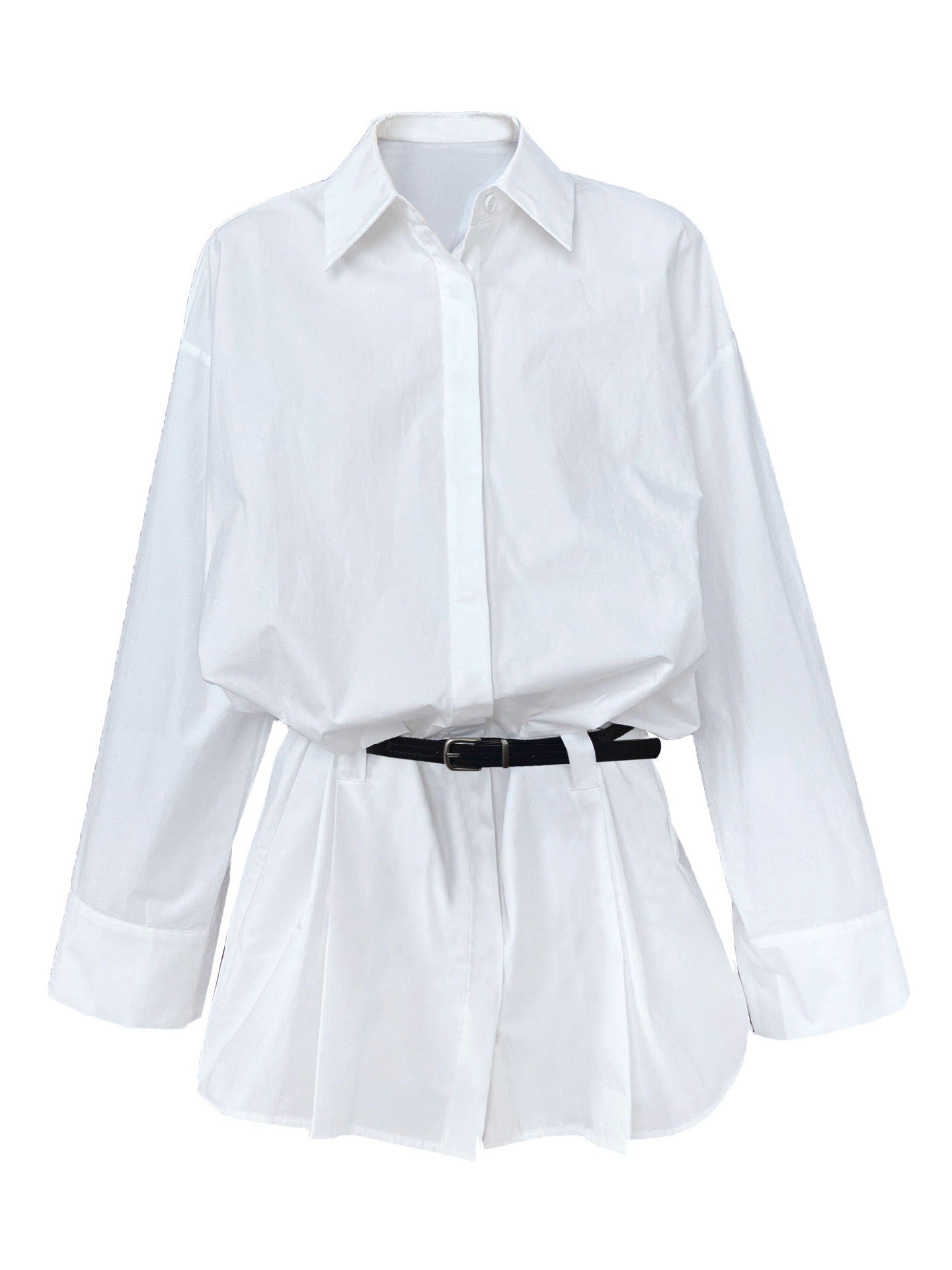 Polo Collar Slim Shirt Dress