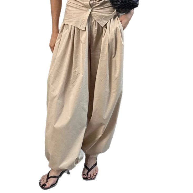 Loose-fitting Pure cotton Lantern Pants