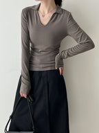 Simple Fit V-neck Basic Shirt