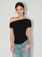 Off-Shoulder Short-Sleeve Top