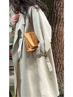 British Minimalist Knee-length Trench Coat