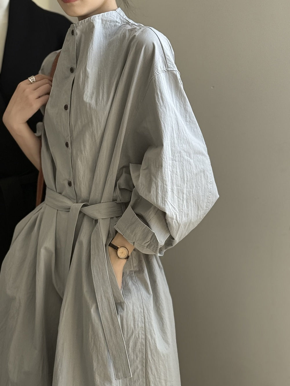 French Vintage Cotton Shirt Dress