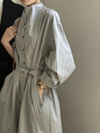 French Vintage Cotton Shirt Dress