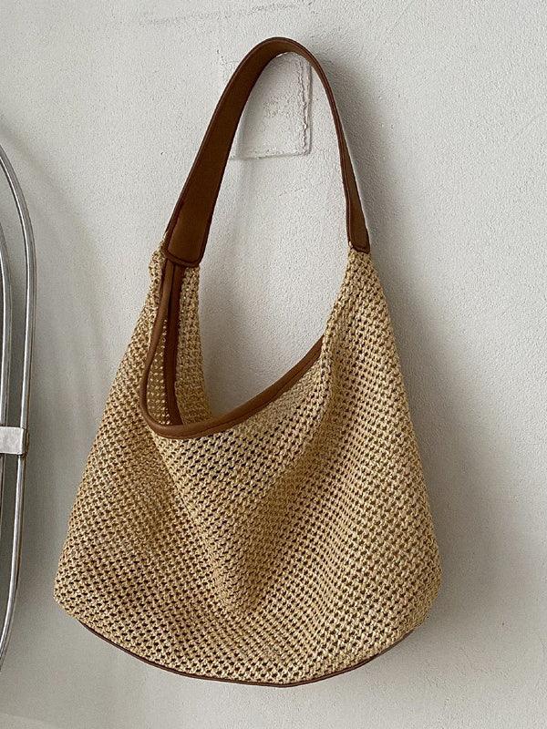 Hand-held Straw Single Shoulder Bag by painevida