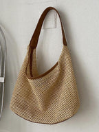 Hand-held Straw Single Shoulder Bag by painevida