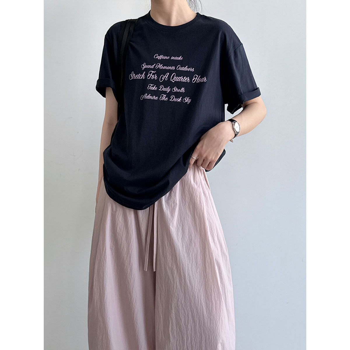 Minimalist Letter Print T-shirt for Women