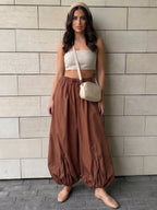 Loose-fitting Pure cotton Lantern Pants