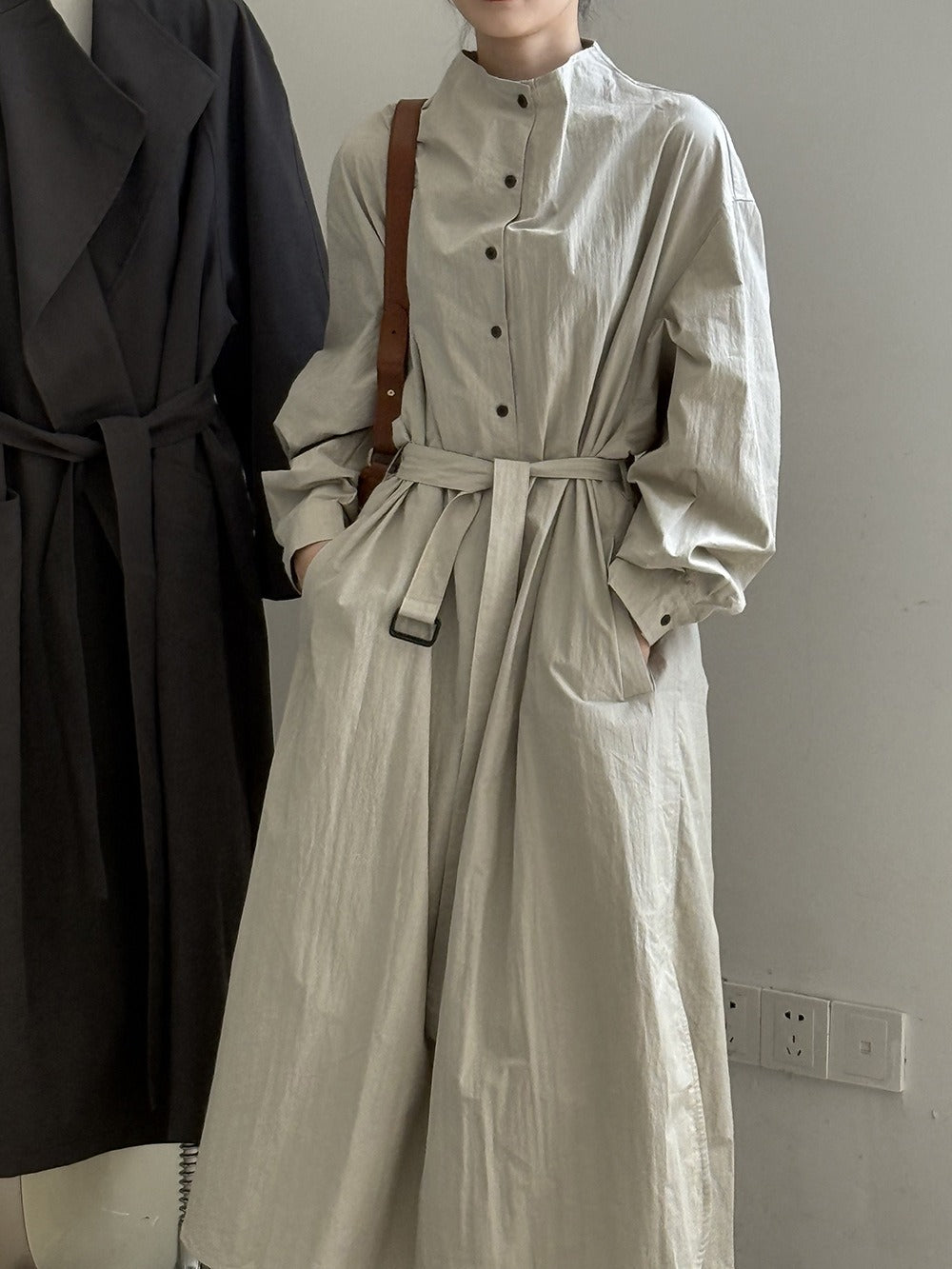 French Vintage Cotton Shirt Dress