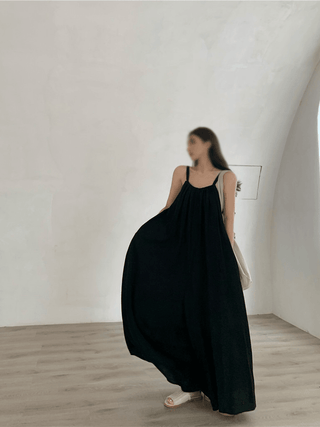 Loose Open Back Maxi Sleeveless Jumpsuits