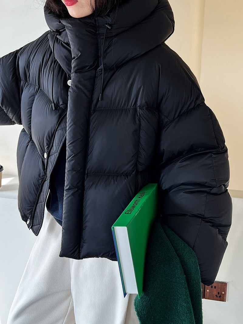 Ultra-fluffy Hooded Puffer down Jacket