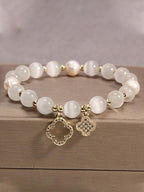 Clover White Opal Crystal Bracelet by painevida