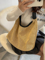Hand-held Straw Single Shoulder Bag by painevida