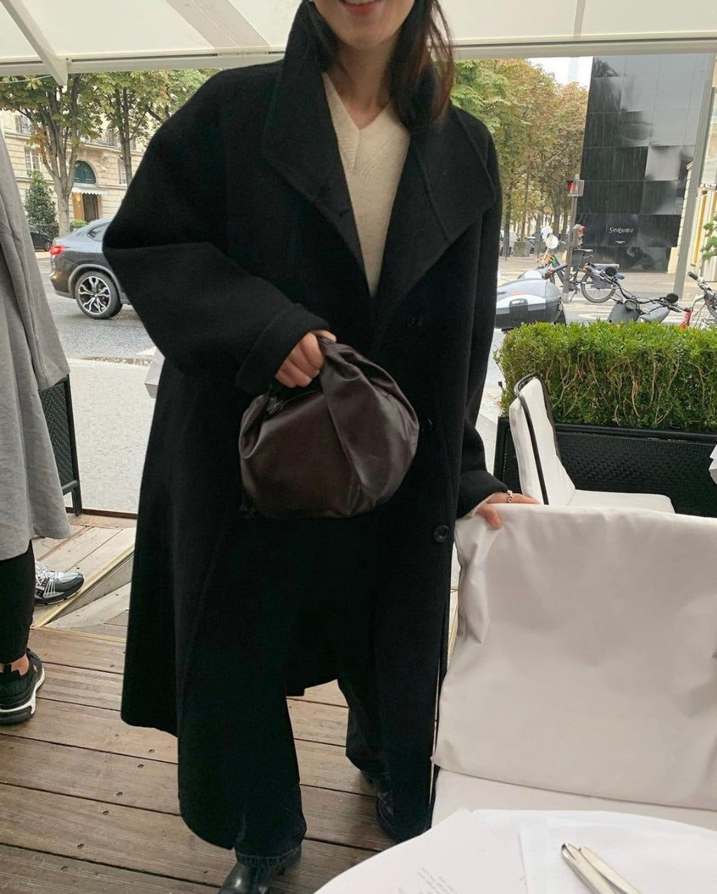 Retro Stand-up Collar Single-breasted Lace-up Woolen Coat - PAINEVIDA