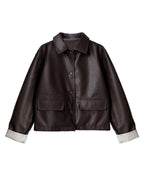 Retro PU Leather High-end Motorcycle Jacket