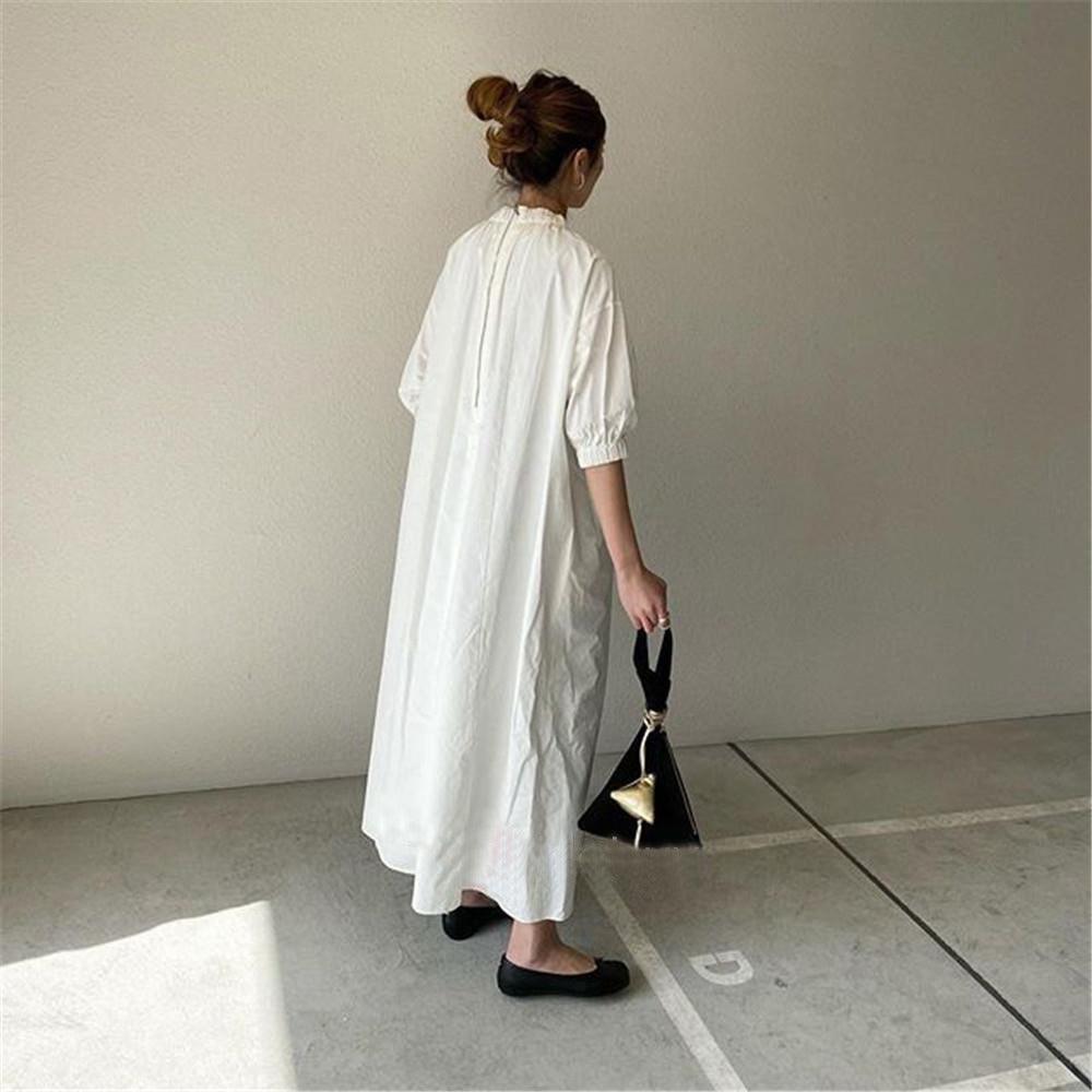 Stand Collar Graceful A-line Long Dress PAINEVIDA Stand Collar Graceful A-line Long Dress PAINEVIDA
